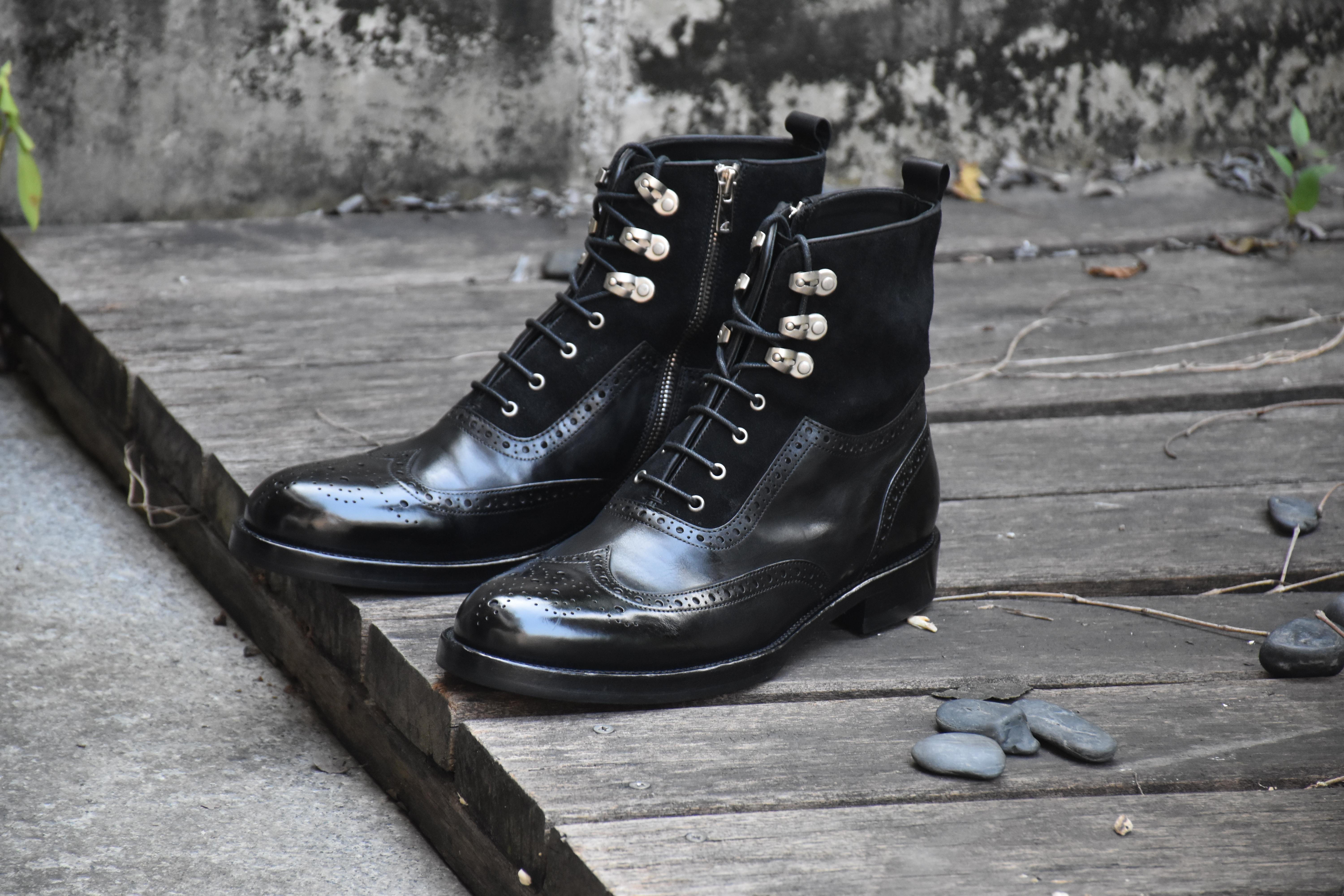 传统皮鞋制作过程,水洗手工皮鞋