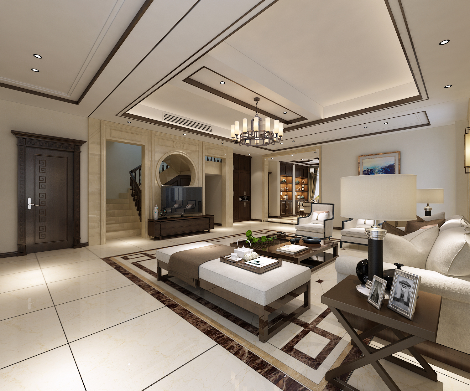 百合御都130平装修效果图,张店绿城140平米装修效果图