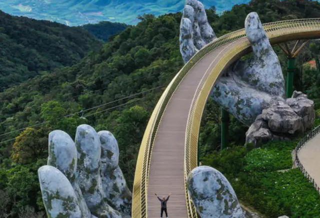 越南一座桥,越南金桥全景图