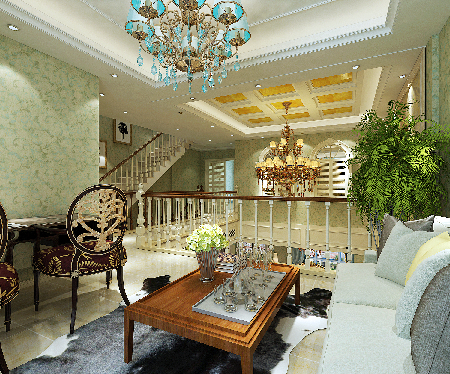 自带家庭影院的欧式别墅,400㎡尽显奢华大气,开启你的浪漫生活