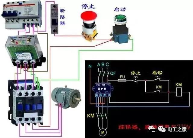 电表脱扣器和断路器接线图,abb断路器接电表接线图