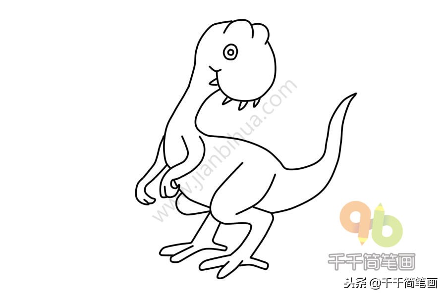 简笔画飞天恐龙带翅膀的恐龙,恐龙简笔画幼儿教学