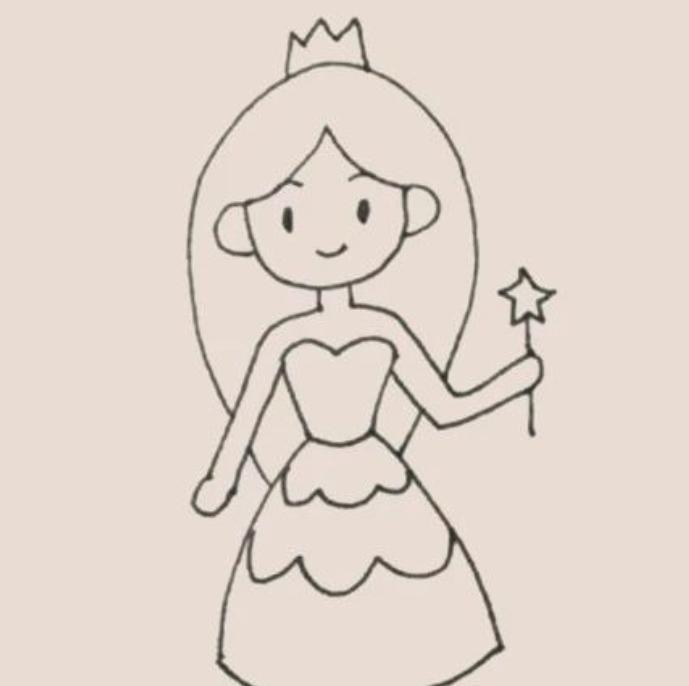 小女孩绘画全身简单又漂亮,绘画教程简单可爱小仙女