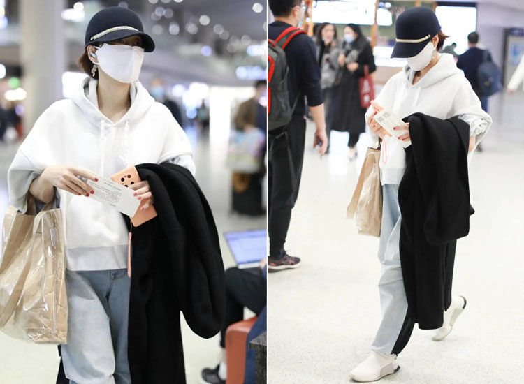 马伊琍同款短发穿衣搭配,马伊琍穿黑色羽绒服图片