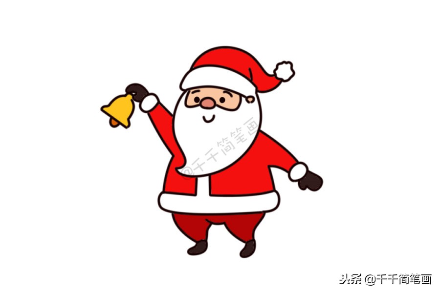 圣诞老人简笔画你收到礼物了吗,圣诞礼物盒简笔画