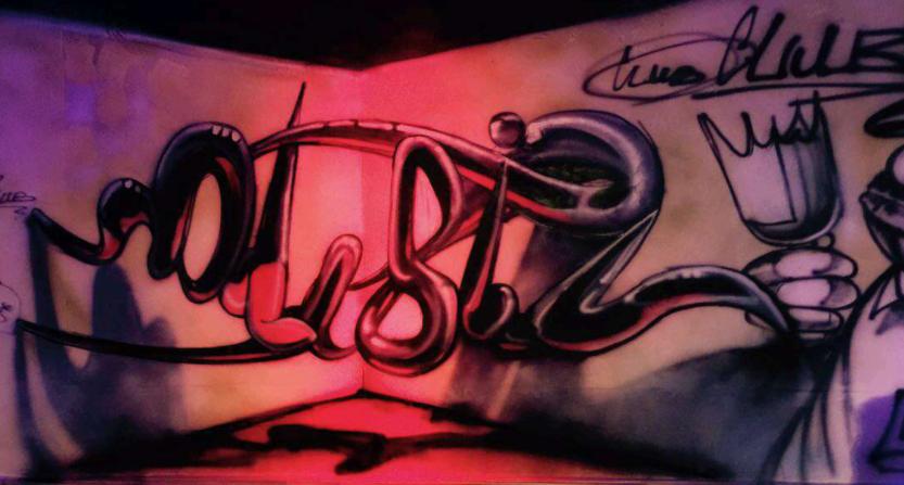 酒吧墙绘英文,酒吧墙绘国风