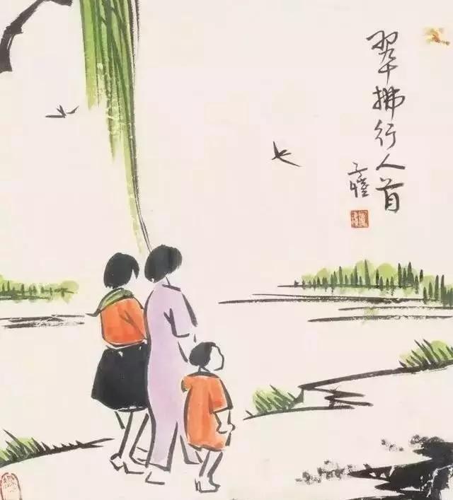 丰子恺古诗新画释文,丰子恺的画醉了整个春天