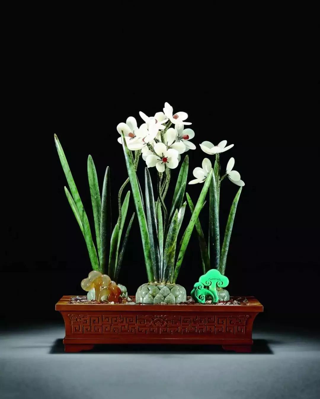 故宫里的玉石盆景,故宫景泰蓝盆景欣赏