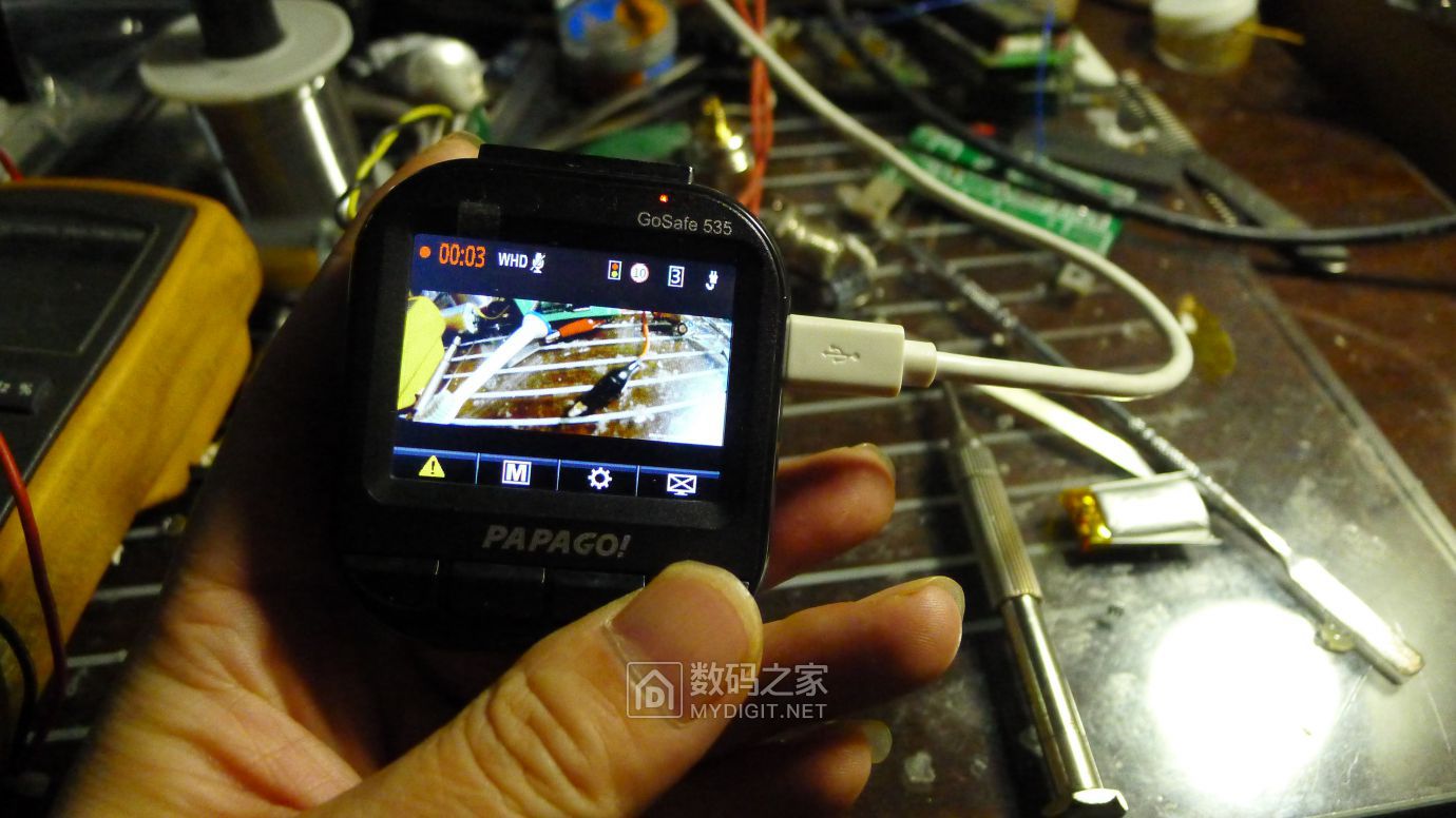 PAPAGO行车记录仪GoSafe535拆解，电源接反故障维修及思路分享