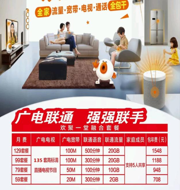 广电跟联通宽带到底哪个口碑最好,联通5g套餐含宽带机顶盒吗