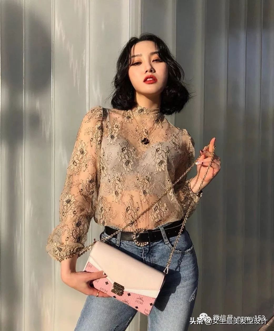 齐肩短发100种造型,冷茶色齐肩短发发型