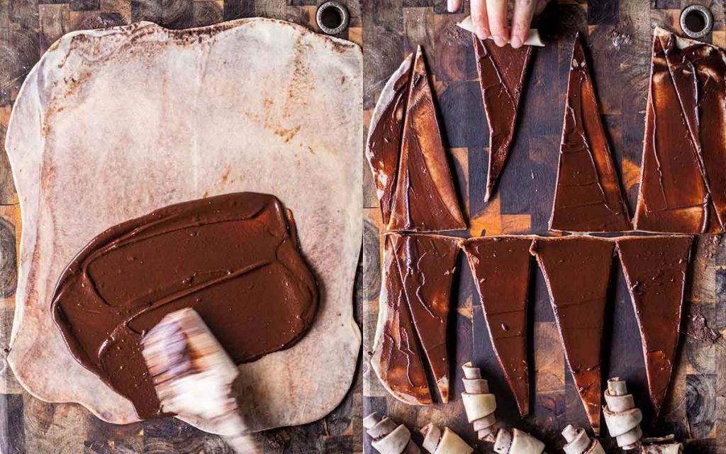 巧克力牛角包的制作过程,巧克力味的饼干制作方法