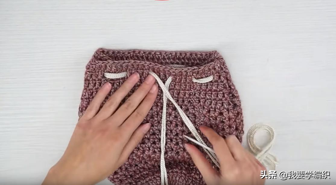 方形水桶包包的钩织教程,钩水桶包包编织教程