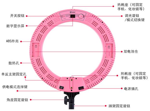 专业网红补光灯推荐直播,网红主播专用led直播支架补光灯