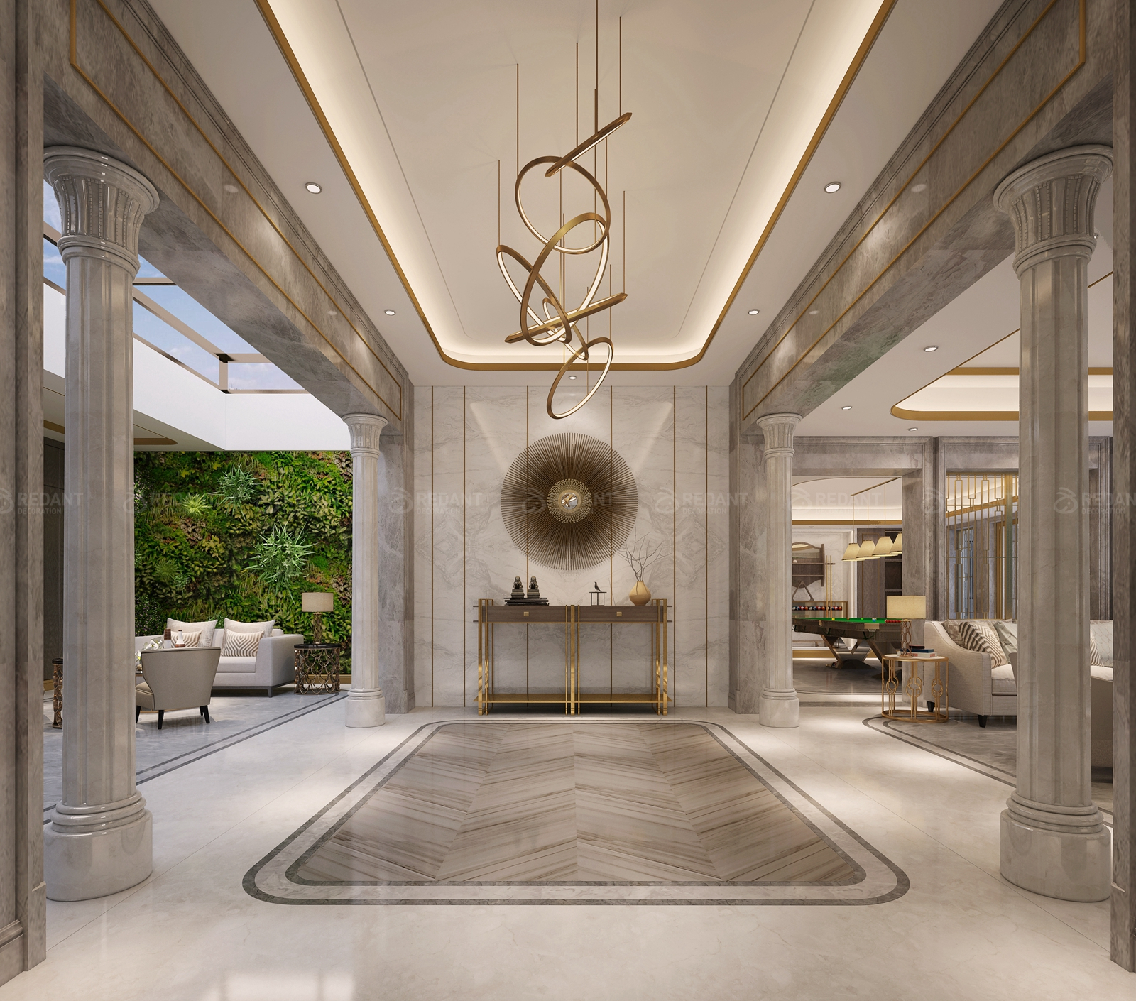 招商小石城别墅装修效果图,恒大城美式轻奢装修效果图