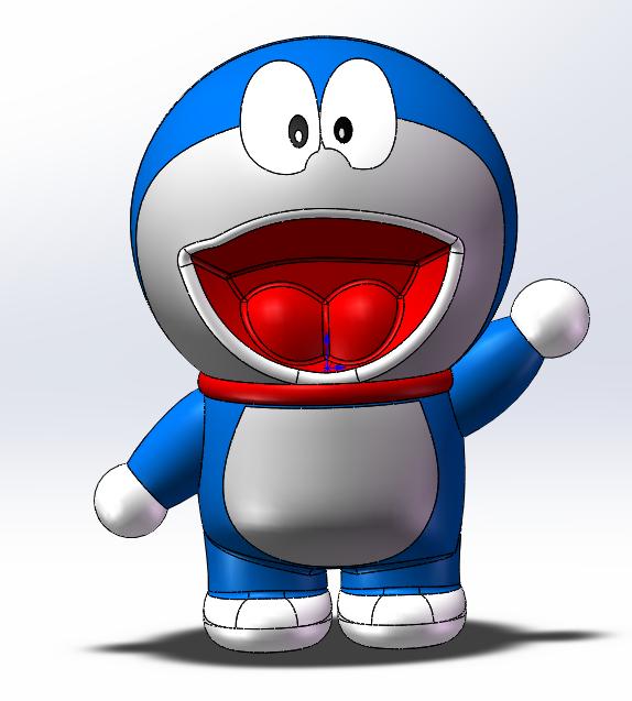 哆啦a梦3d建模教程solidworks,3d建模制作哆啦a梦地图