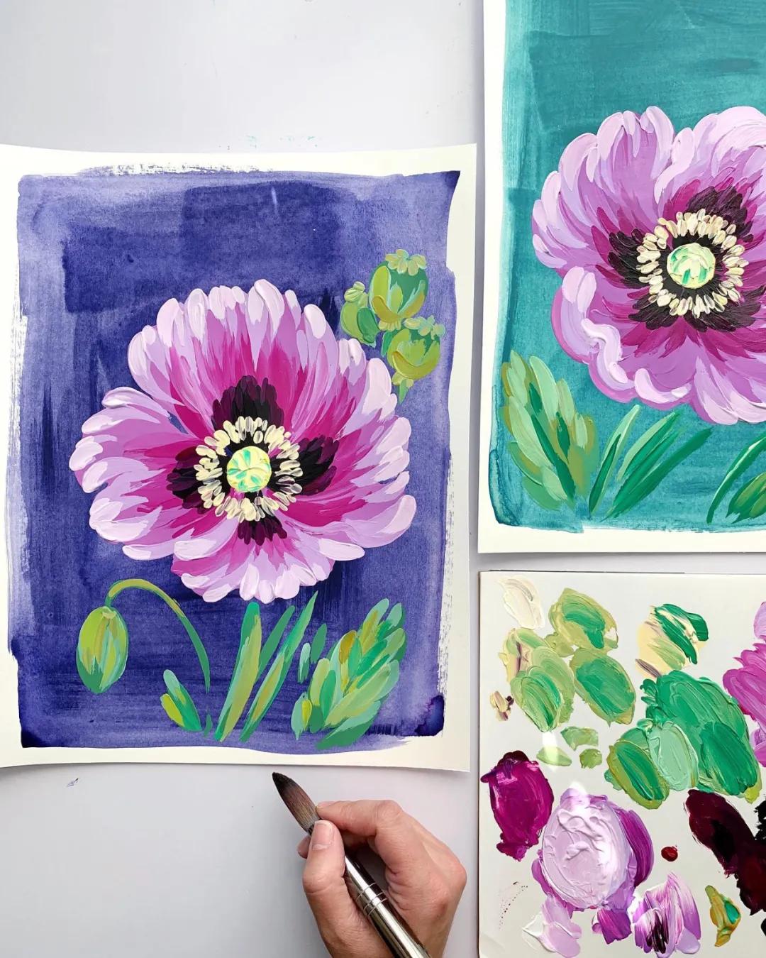 美术创意画幼儿丙烯平涂画,丙烯平涂的正确方法图解