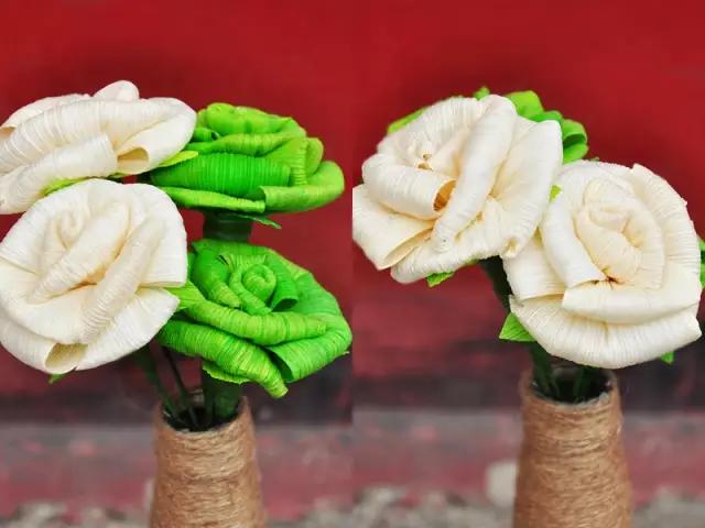 用玉米皮做的手工作品,手工玉米皮编席子教程