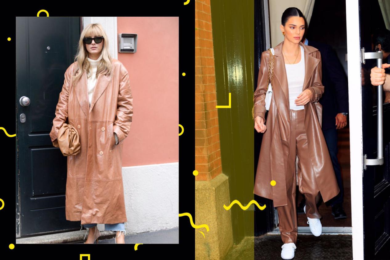 又高又瘦中长款皮衣怎么穿最好看,黑色超长款皮衣怎么搭配才显高级