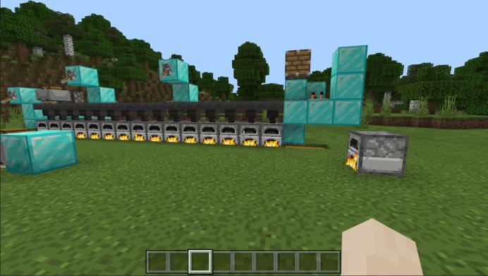 我的世界高效率全自动红石熔炉,我的世界红石科技高效熔炉