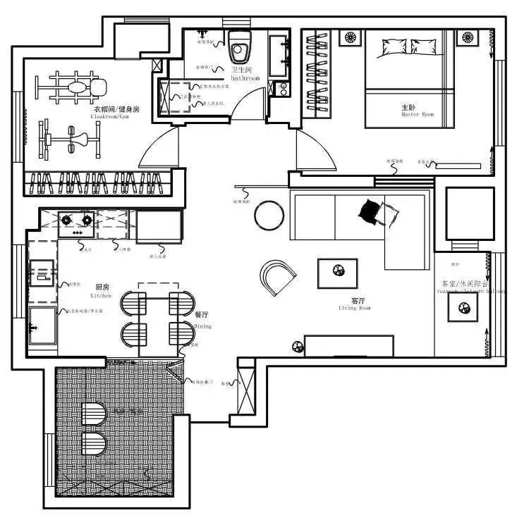 三室改四室玻璃隔断效果图,小房间玻璃隔断图片效果图