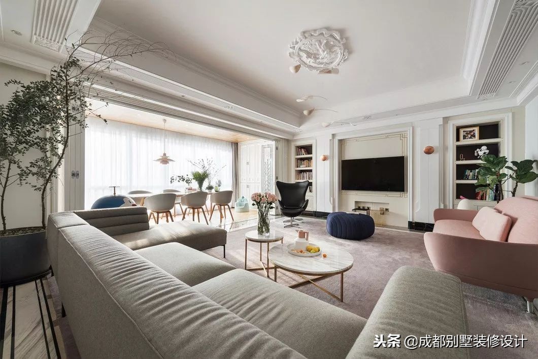 220㎡空中大平层,清新法式设计,家,就得有个精致范儿!