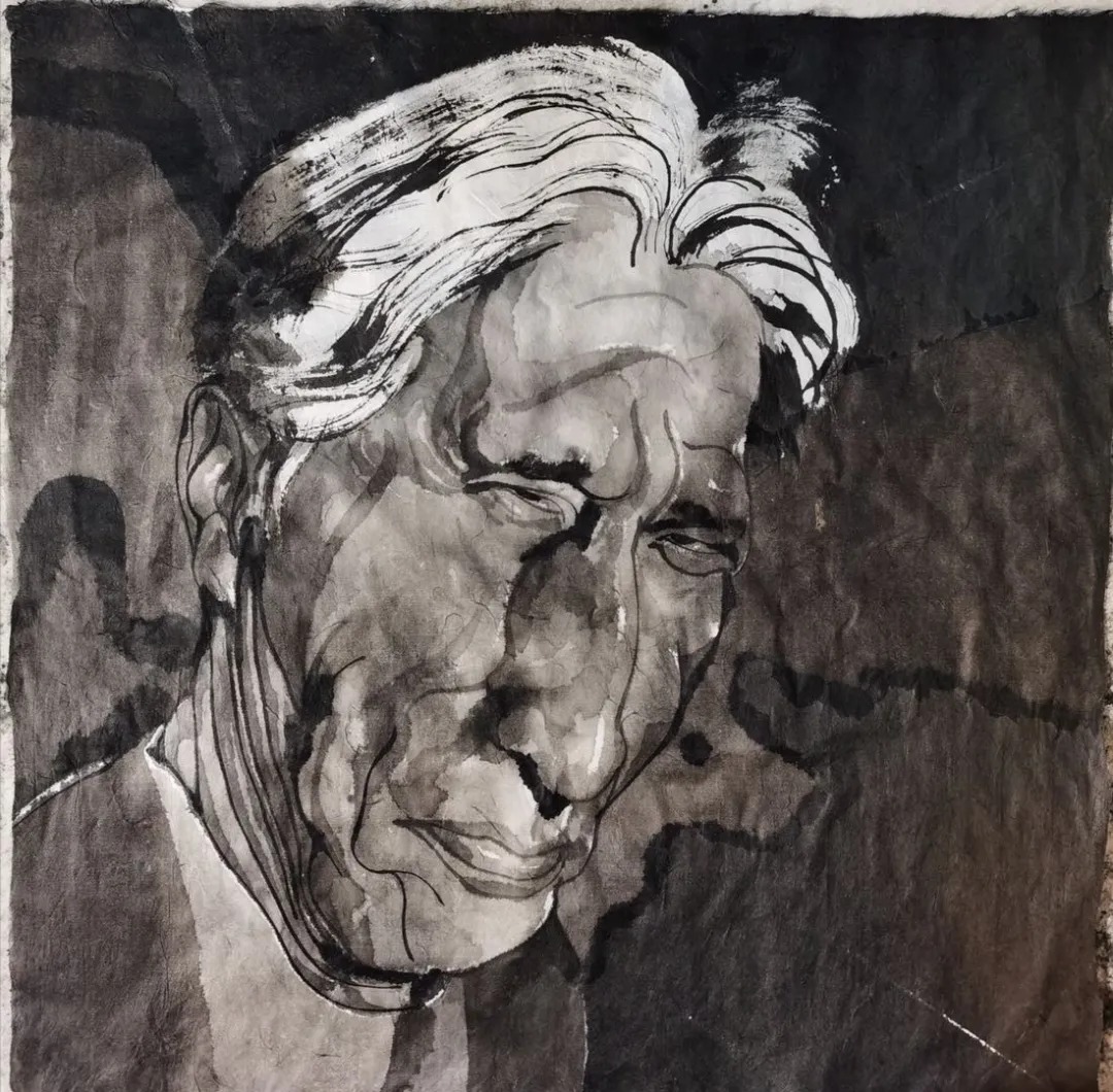 方增先水墨人物画作品欣赏图文,方力钧画自然风景