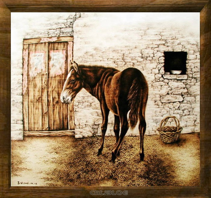 教你画画侧脸,烙画美图