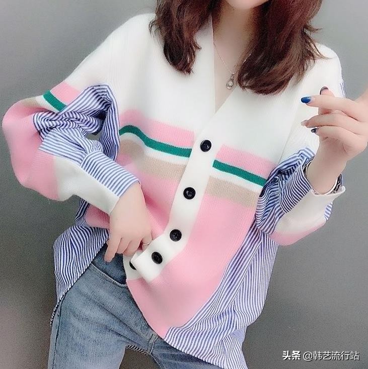 韩版穿搭女装高级感春,女装毛衣新款韩风搭配