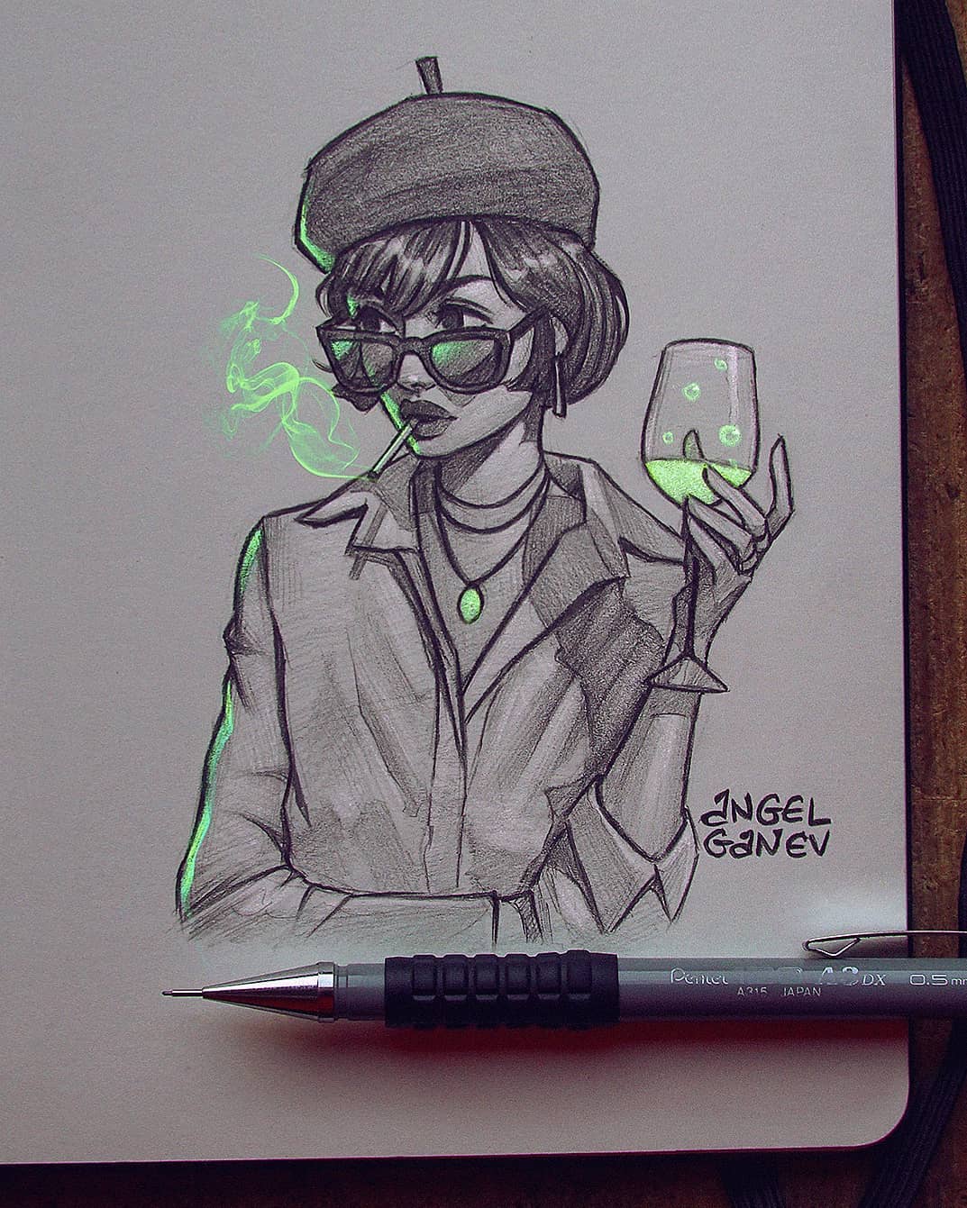 自动铅笔画人物,自动铅笔手绘人物