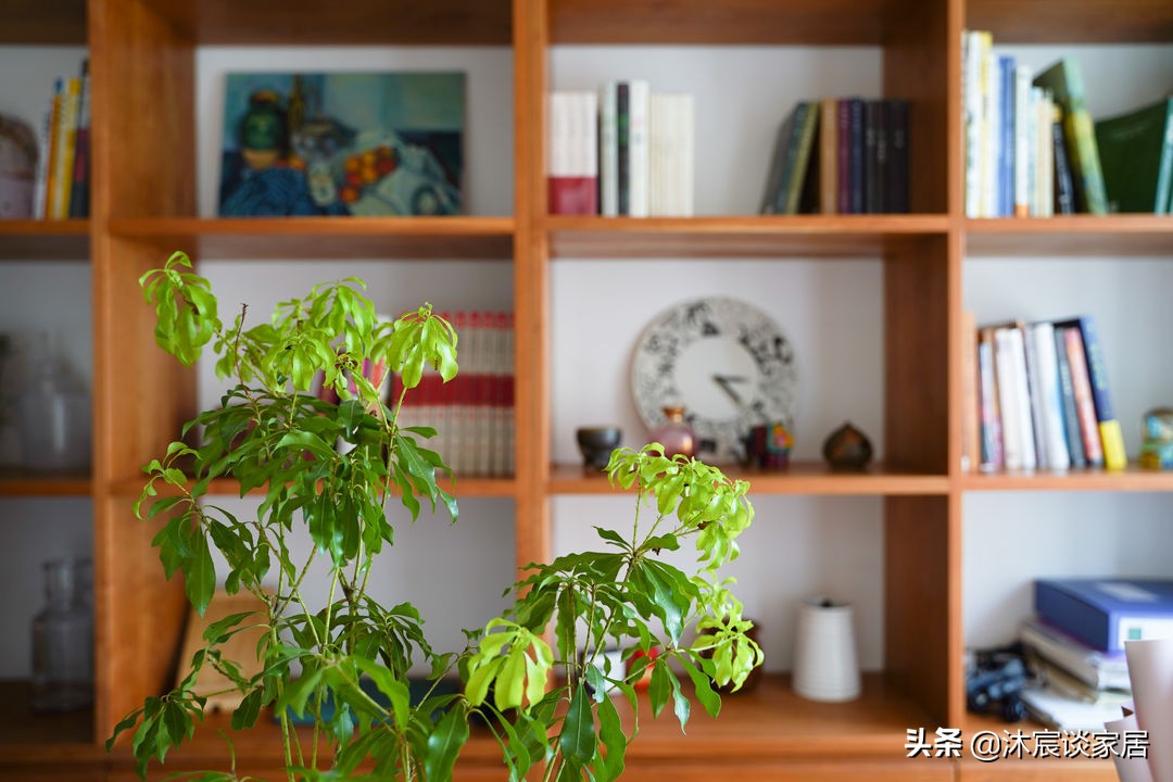 她把家布置得复古又温馨，室内被绿植环绕，这样的家，住着真舒服