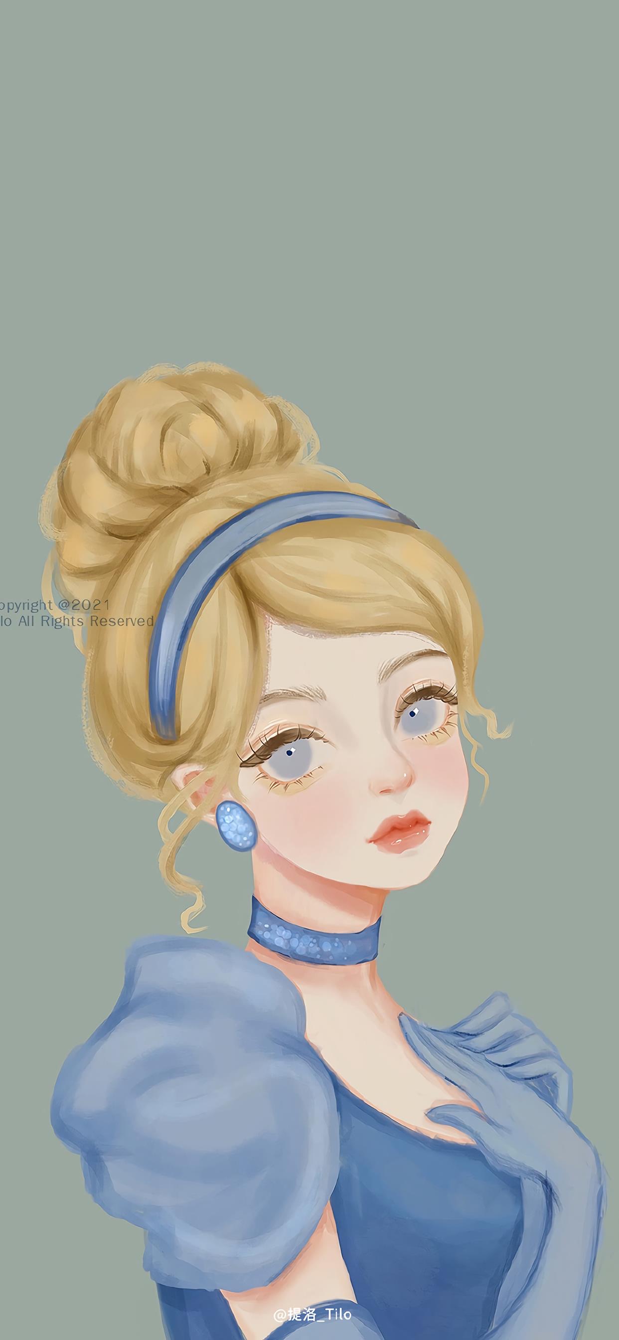 壁纸唯美王者荣耀西施动漫,迪士尼公主壁纸插画