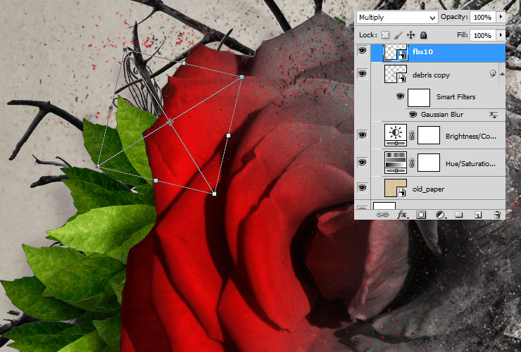 ps如何换花朵教程图解,ps怎么画枯萎的玫瑰