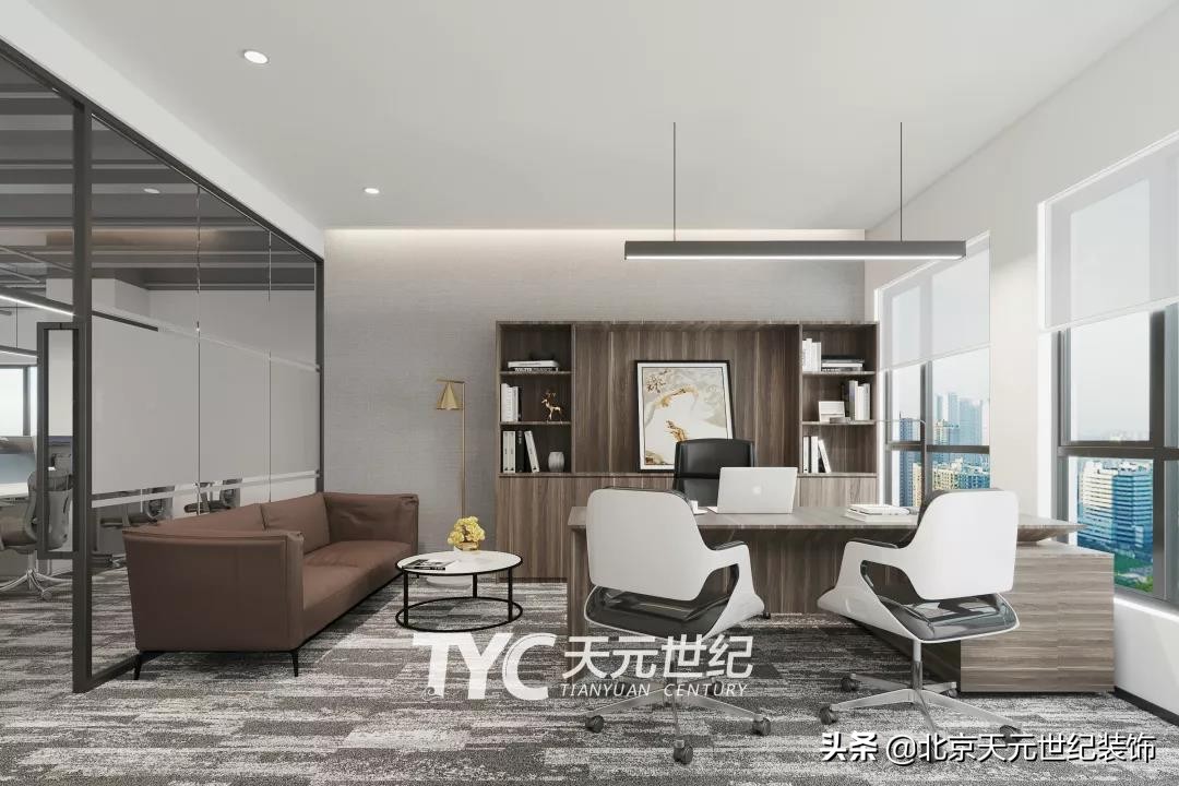 西城国际化办公室装修设计效果,北京现代简约装修设计效果图