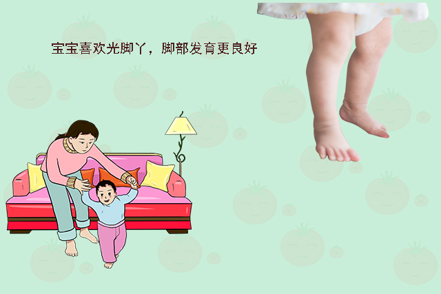 宝宝光脚走路会聪明么,宝宝光脚走路利于足弓发展吗
