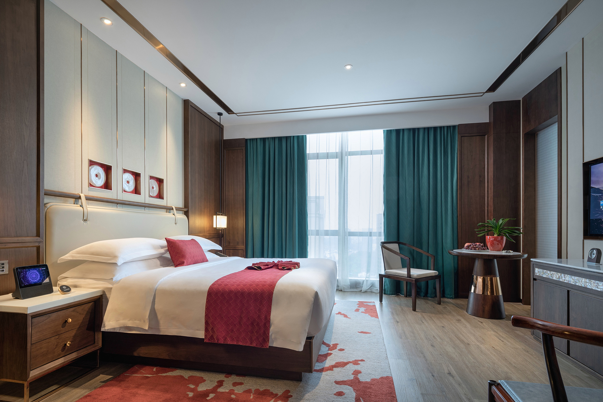 港式风格酒店设计,滨江区新中式风格装潢效果图