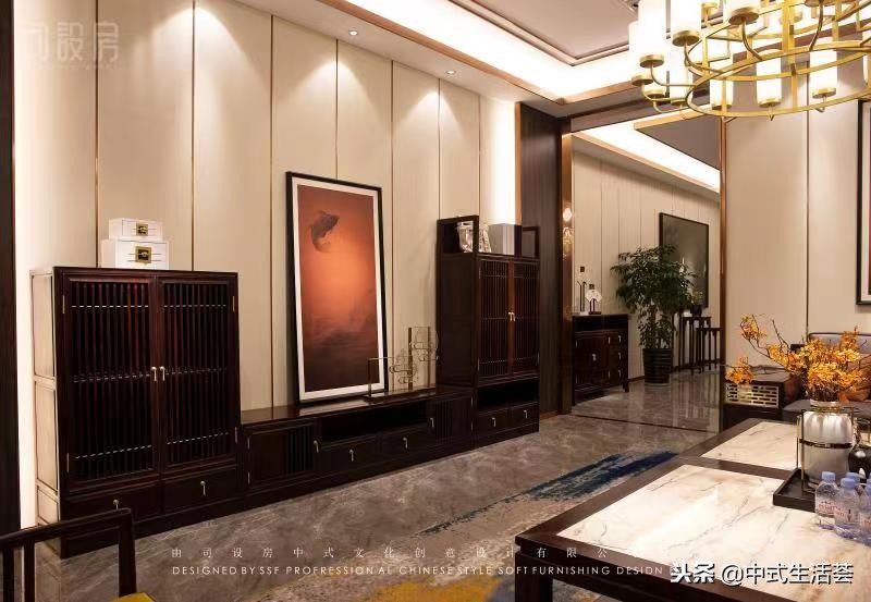 观山雅院中式家具图片,中式四合院软装实景