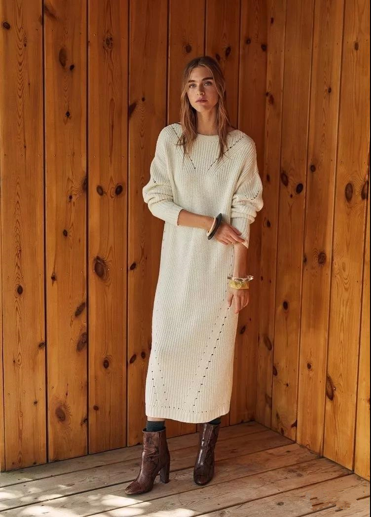 今冬火了一种裙子:叫“毛衣裙”,温暖舒适又时髦,秋天穿好适合