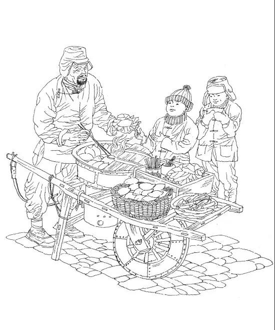 看连环画,清末老北京民俗画