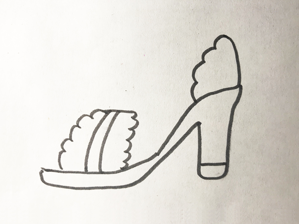 高跟鞋简笔画简单又好看,图画高跟鞋简笔画彩色