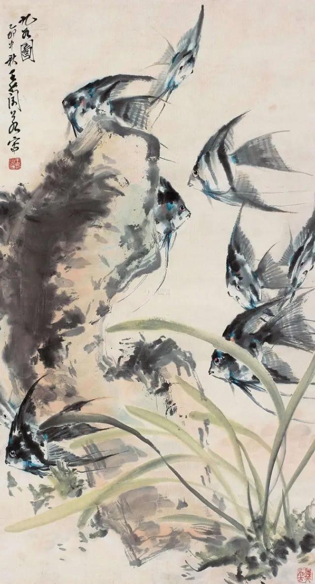 九如图真迹欣赏,国画九鱼图最好的画家