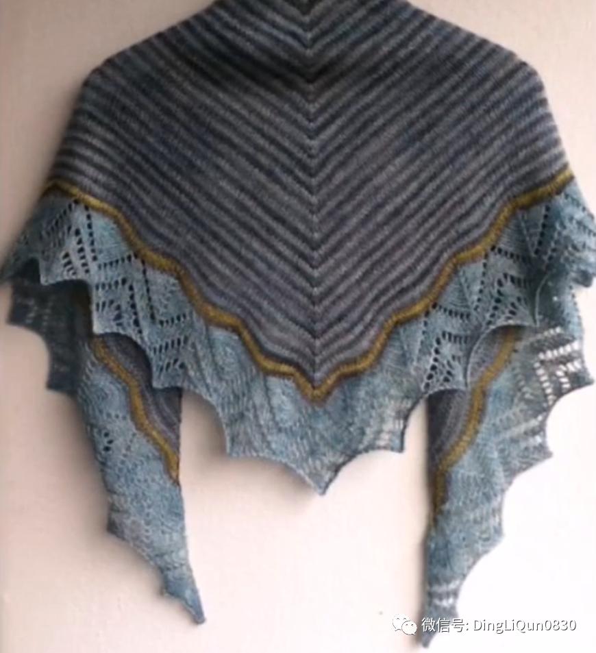 披肩围巾两用针织方法,针织时髦的新型披肩
