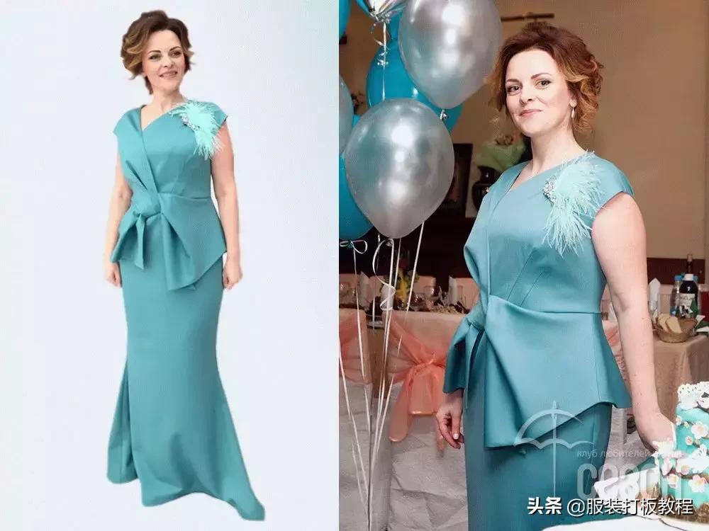 连衣裙的裁剪纸样,碎花公主连衣裙的裁剪方法及图样