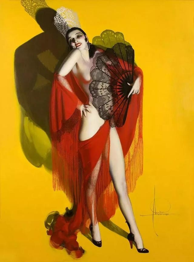 色粉画人物欧美姑娘经典,美国画家笔下美女