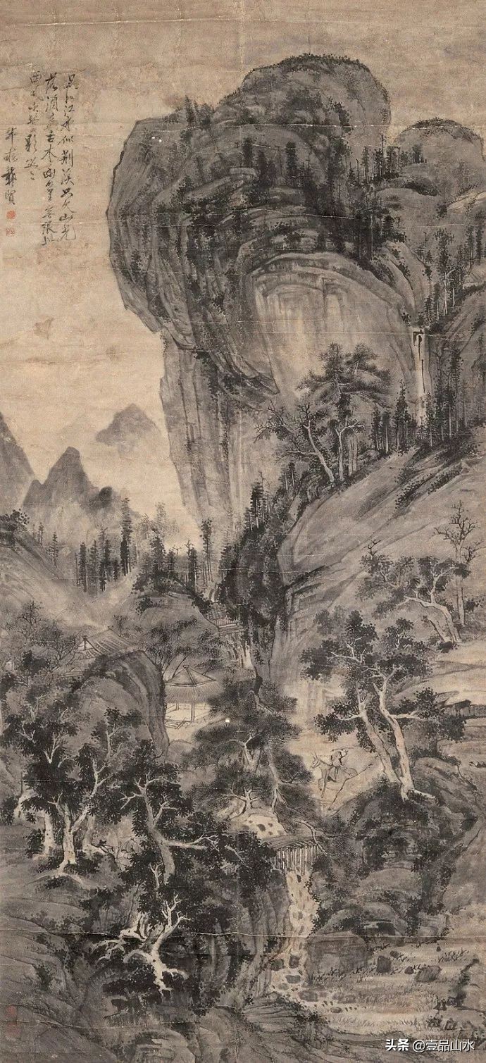 最真实的国画山水画,当代国画山水中的点景人物