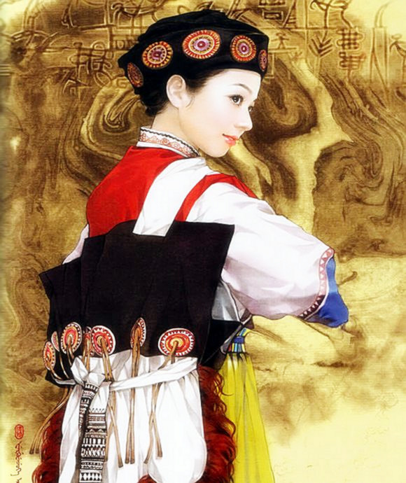 东方画姬---德珍彩绘古典美女画