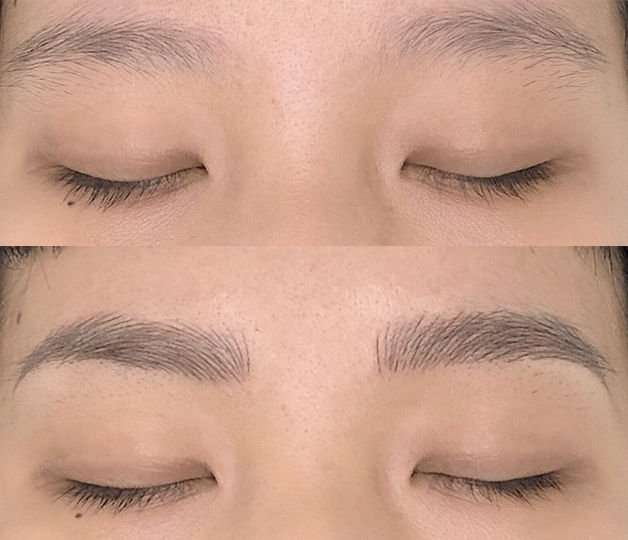 纹绣教程雾眉线条,纹绣初学者教程丝雾眉