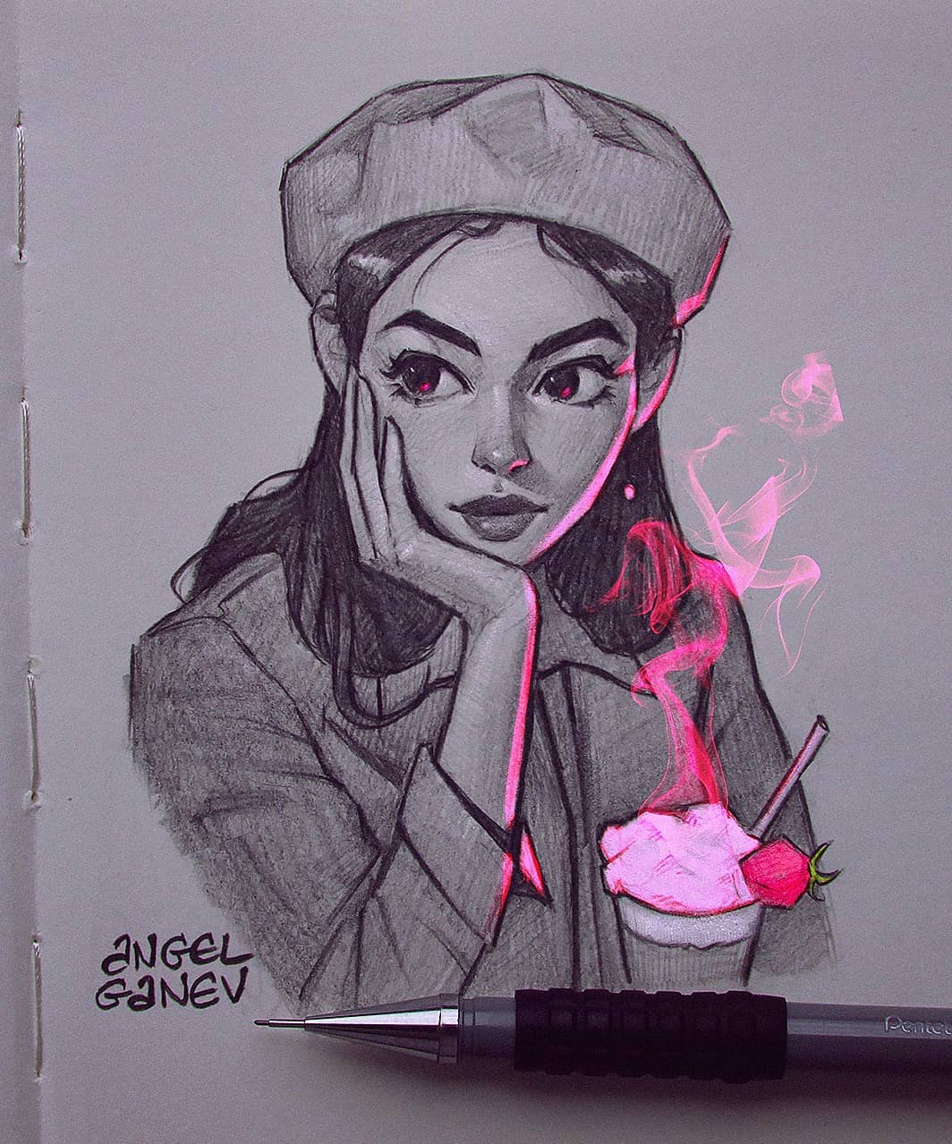 自动铅笔画人物,自动铅笔手绘人物