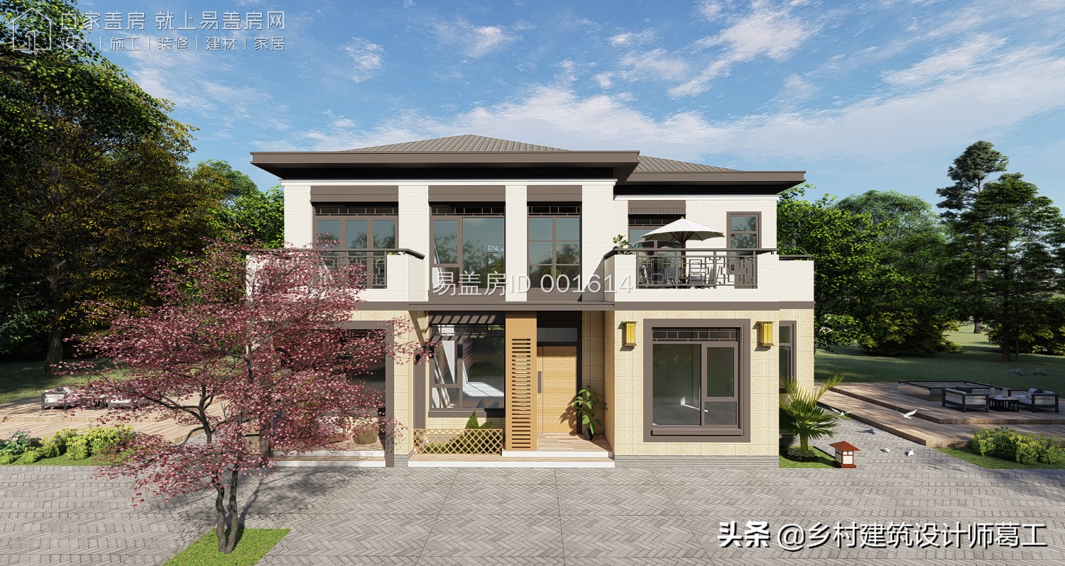 厨房和主屋分开的单层别墅设计,厨房和主屋分离的一层别墅效果图