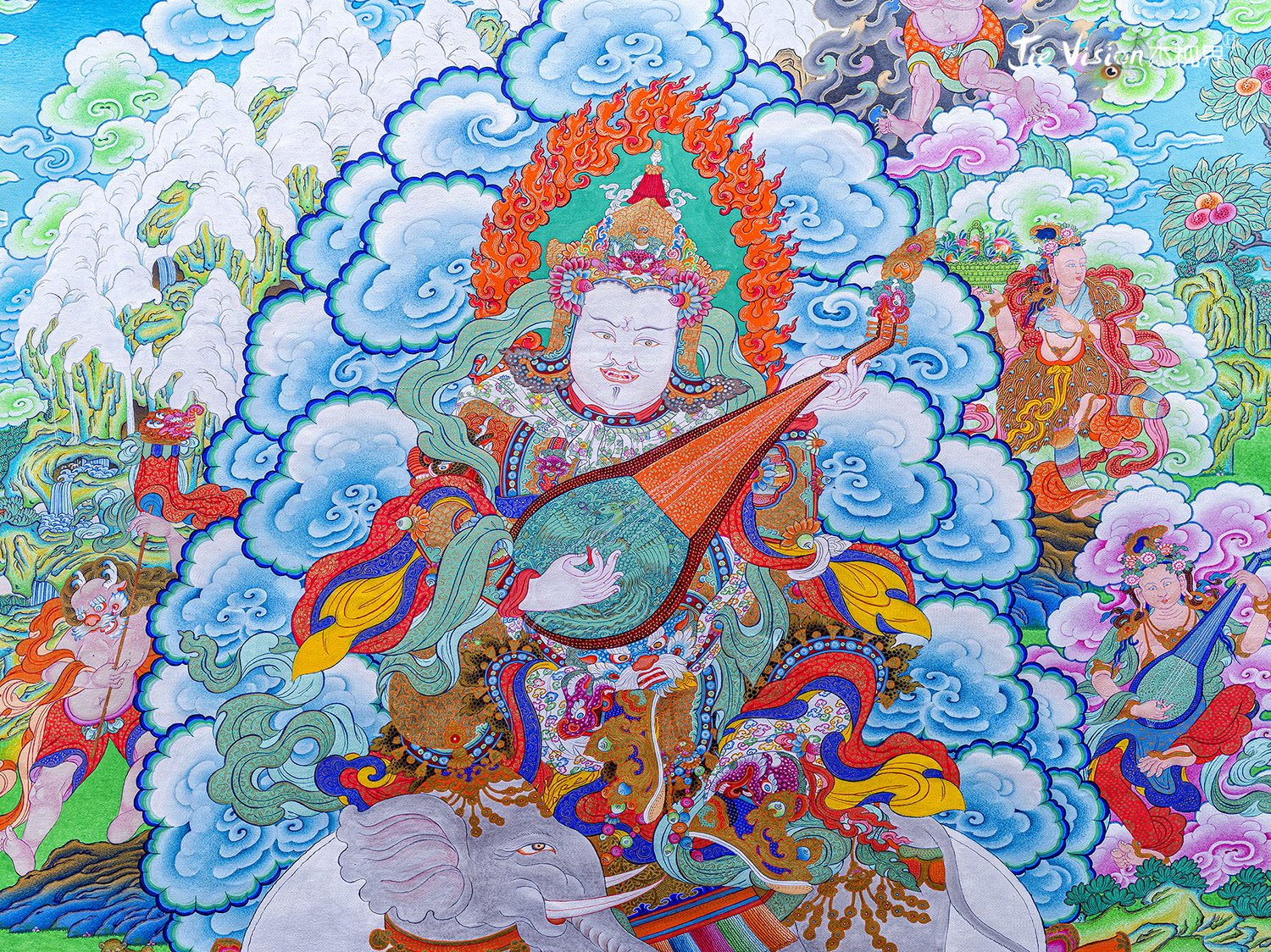 深入解读一幅唐卡诞生的过程,4人共同创作